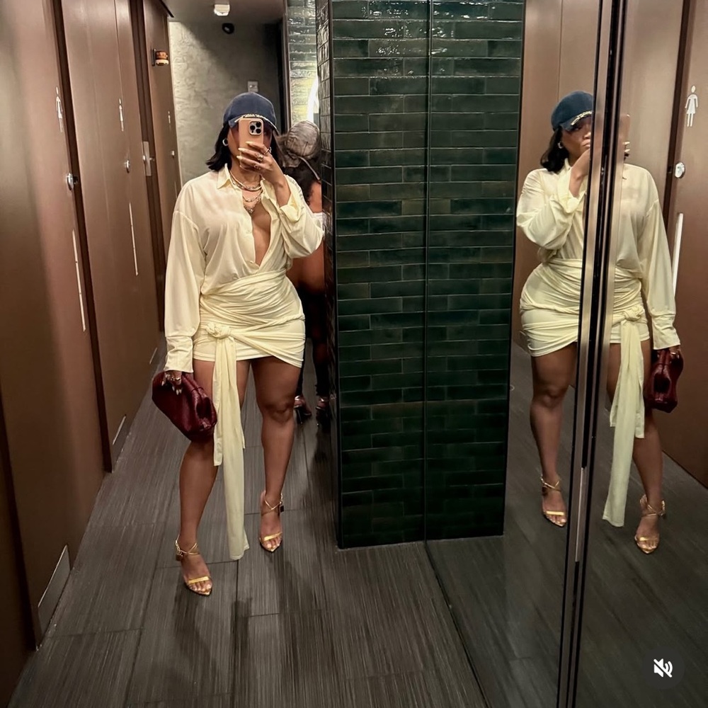 Chic Butter yellow  Wrap Dress